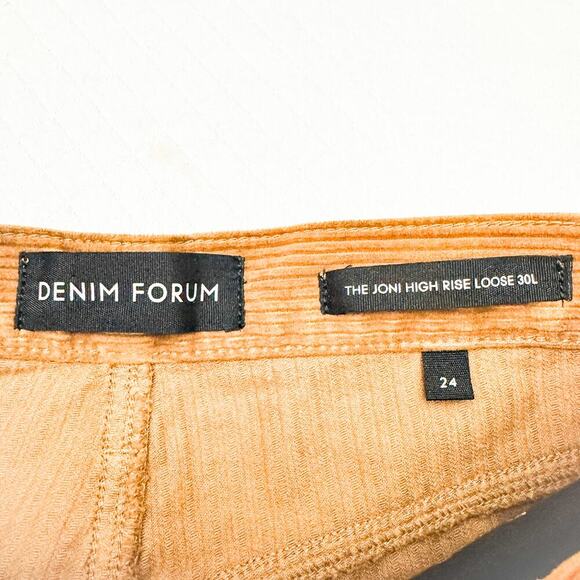 Denim Forum The Joni High Rise Loose Corduroy Style Pants Size 24 x 30L - Picture 7 of 10